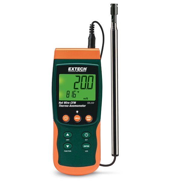 Extech-SDL350 Máy đo lưu lượng và tốc độ gió Extech SDL350