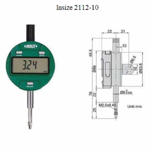 Đồng hồ so điện tử Insize 2112-10